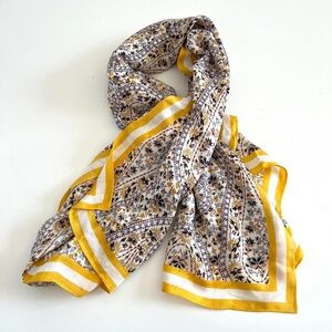 NWT - Ann Taylor LOFT Paisley Print Scarf Yellow - MSRP $59.95
